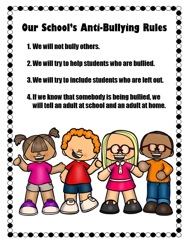 anti-bullying rules graphic